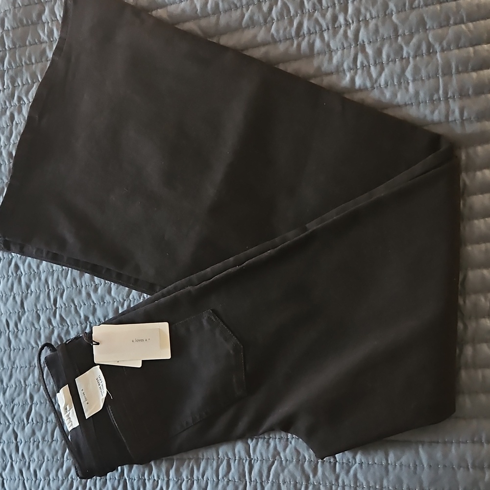 A Loves A High Rise Wide Leg Denim: Black: Size- 26 - Picture 1 of 13
